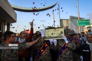 تشییع و خاکسپاری پیکر مطهر شهید گمنام در اهواز