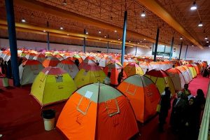 اسکان مسافران نوروزی در نمایشگاه بین المللی اهواز