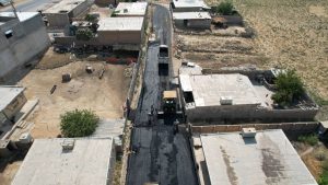 اجرای آسفالت معابر شهرک امام حسین اندیکا