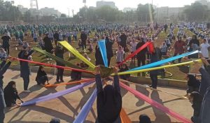 همایش ۳ هزار نفری فرهنگی – ورزشی دختران دانش‌آموز اهواز برگزار شد