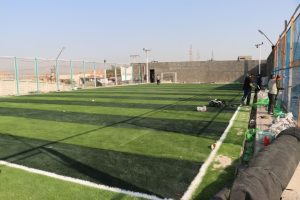 احداث سه زمین چمن مصنوعی فوتبال در مناطق کم برخوردار همجوار تاسیسات