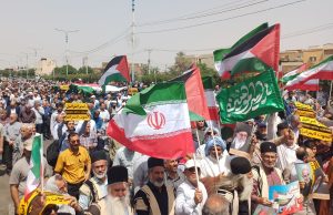 حمایت مردم انقلابی خوزستان از مردم مظلوم غزه در راهپیمایی جمعه‌های خشم