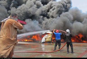 آتش‌سوزی در جایگاه پخش فرآورده‌های نفتی آبادان مهار شد
