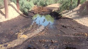 مهار نشت نفت به رودخانه مارون در پی شکستگی خط لوله در منطقه نفت و گاز آغاجاری