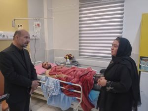 عیادت جانشین ایثارگران سپاه پاسداران از مجروحین جنگ تحمیلی ۱۲ روزه رژیم صهیونیستی