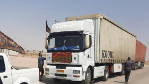 ارسال ۱۸۲۰ کامیون تجهیزات مواکب ایرانی به عراق