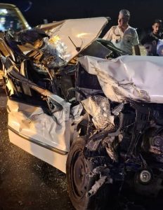 نجات جان سرنشین خودرو حادثه دیده با تلاش آتش نشانان در شوش