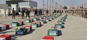 ورود پیکرهای مطهر ۴۴ شهید تازه تفحص‌شده به کشور