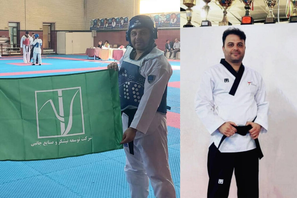 پرچم نیشکر بر فراز سکوی قهرمانی تکواندو پرچم نیشکر بر فراز سکوی قهرمانی تکواندو