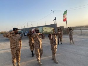 استقبال از پیکر پاک یک شهید گمنام در مرز جنوب غرب